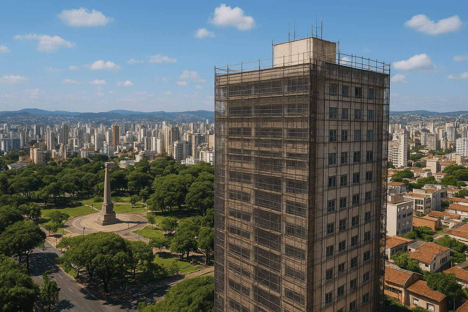 reforma de fachada predial BH